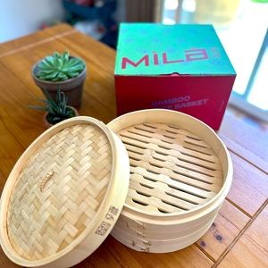NWT Bamboo Steamer Basket by Mila